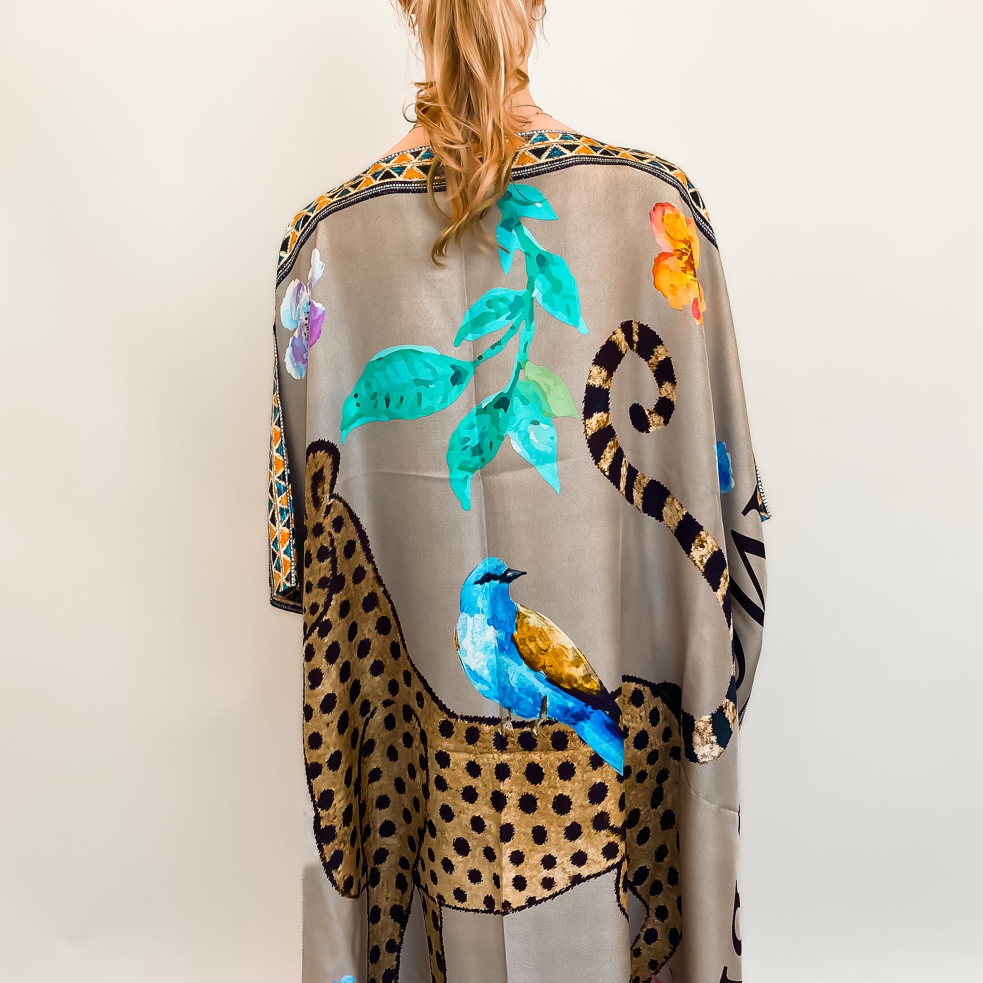 VENICE LEO SILK TUNIC - TAUPE