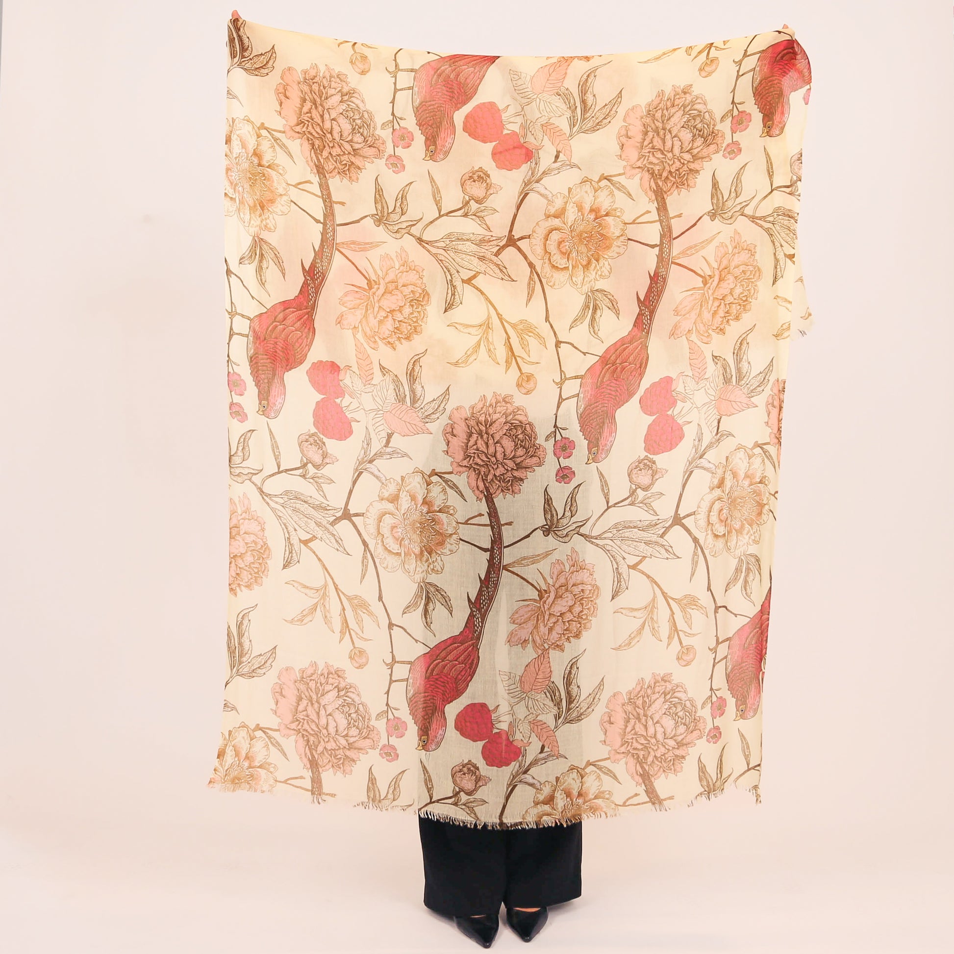 BIRD PARADISE CASHMERE SCARF
