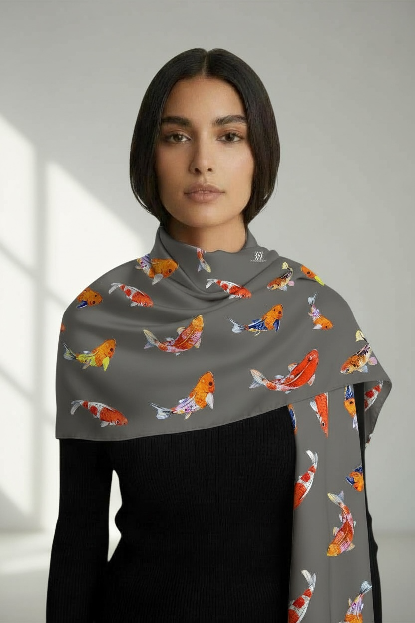 KOI CASHMERE SCARF - GREY