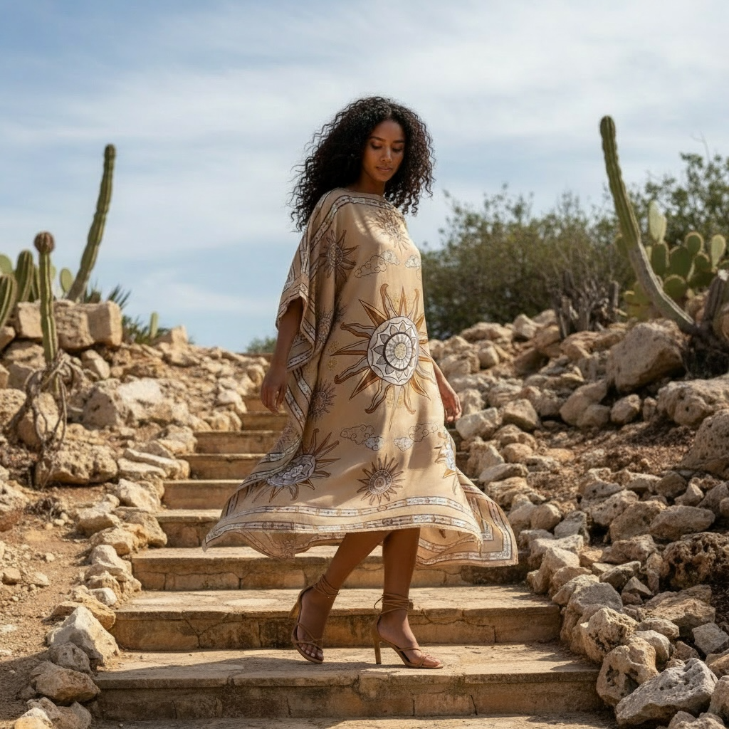 SOL SILK TUNIC - TAUPE