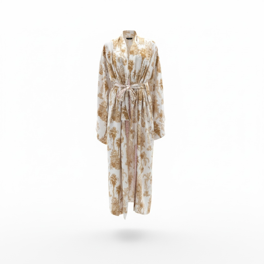 LEOSA KAMI KIMONO - WHITE/DOTS WHITE