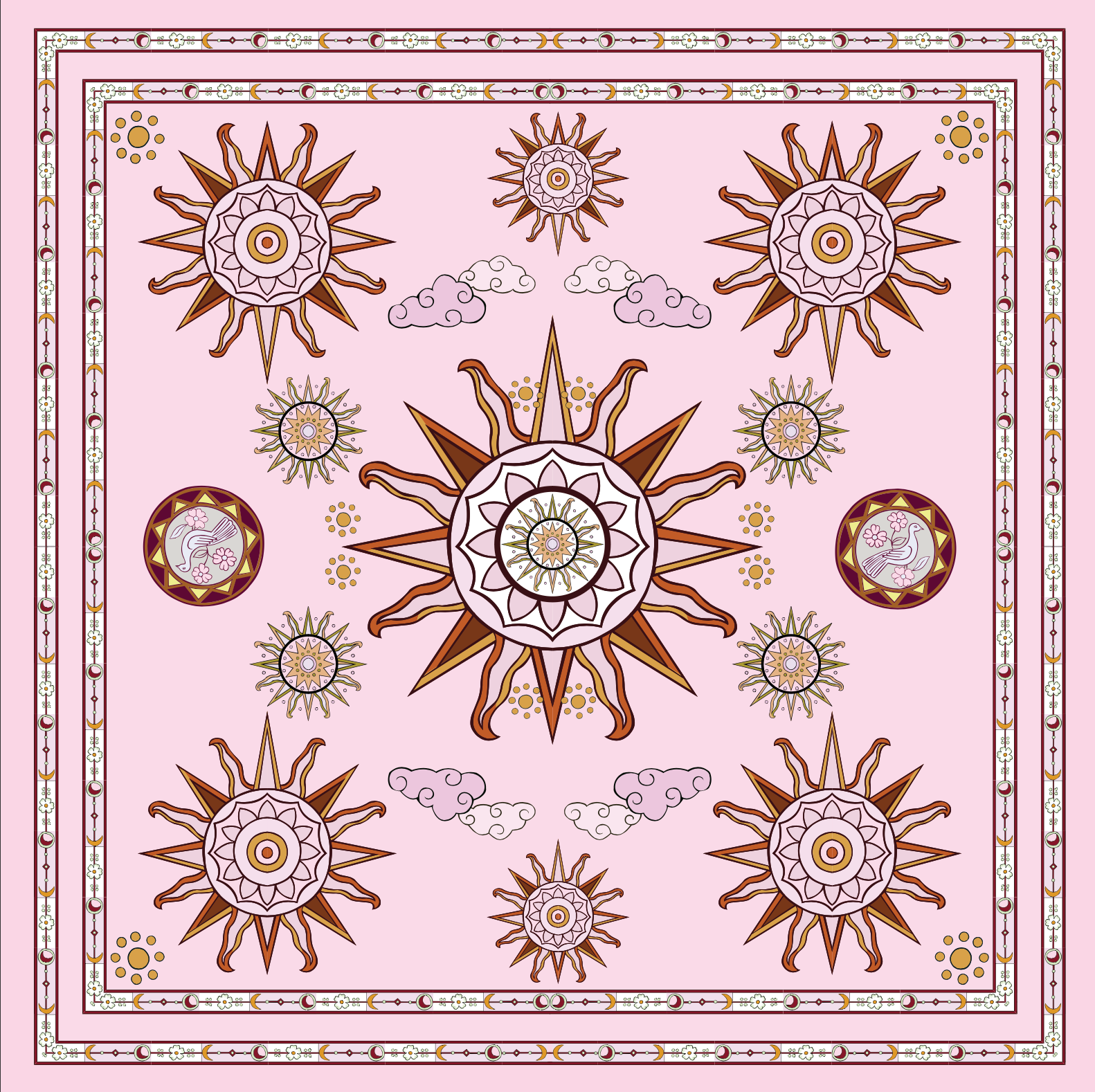 SOL SILK TUNIC - LIGHT ROSE