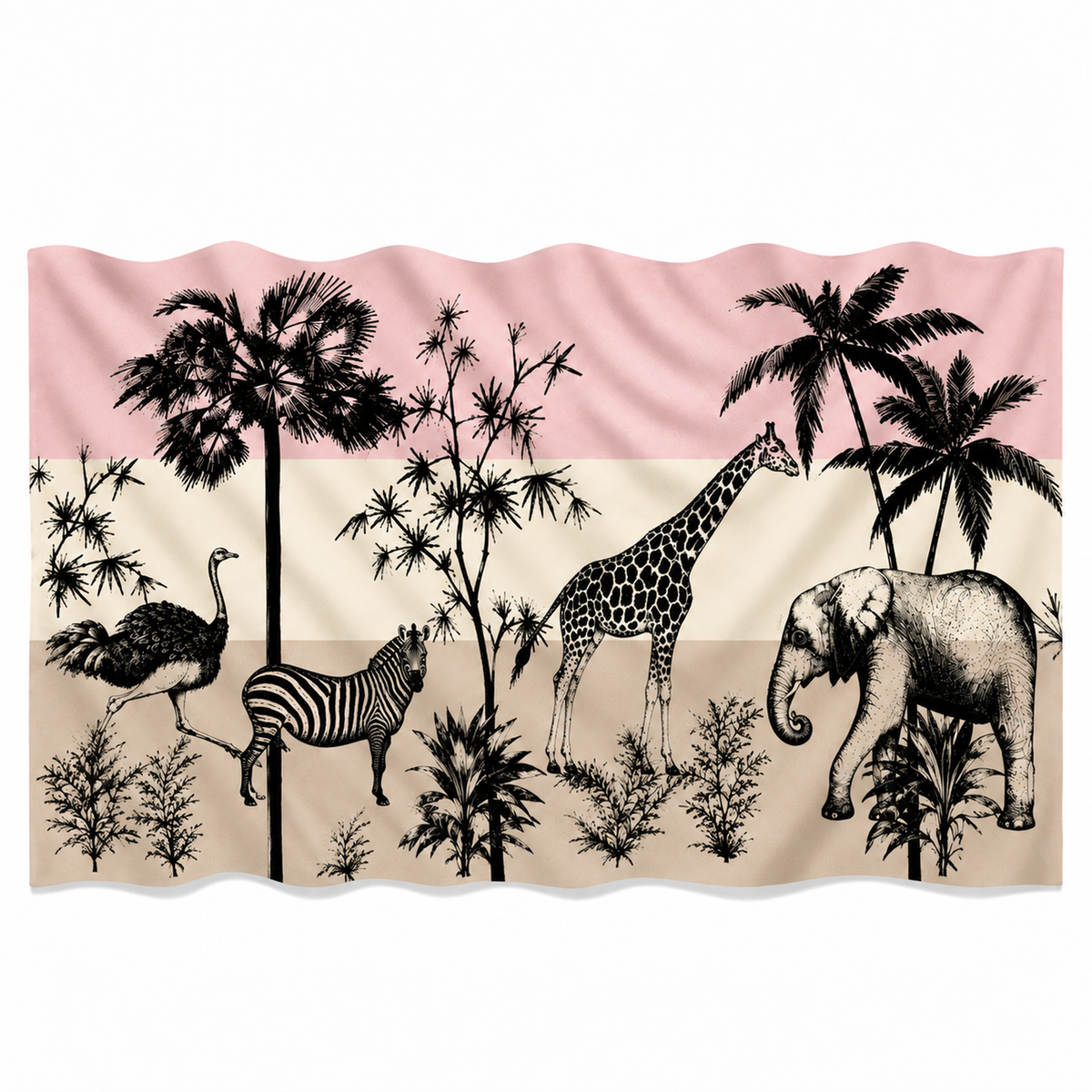 SAFARI FELTED CASHMERE SCARF - ROSE TONES