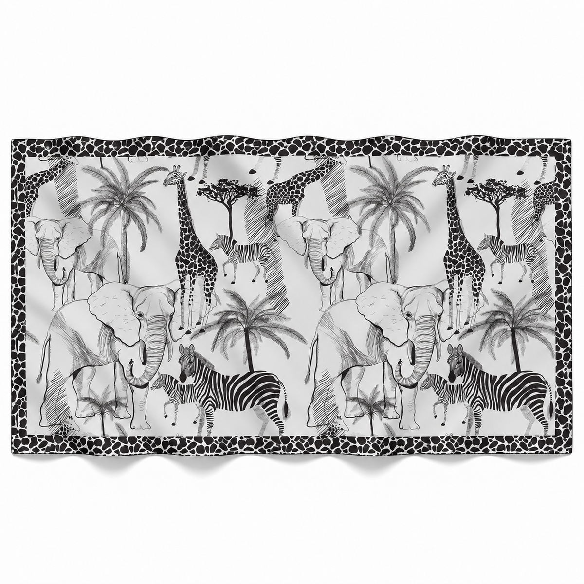AFRIMALS CASHMERE SCARF - CHALK