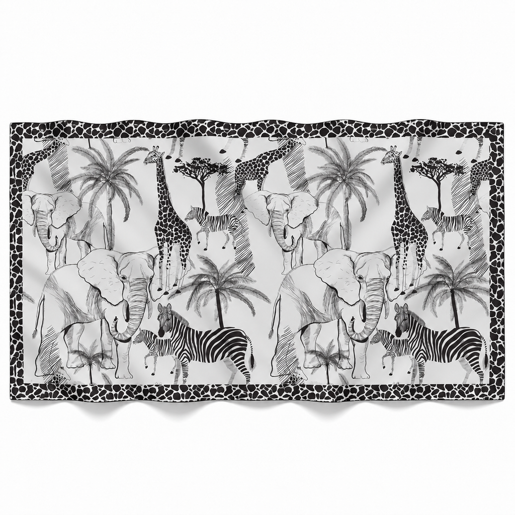 AFRIMALS CASHMERE FELTED SCARF - CHALK