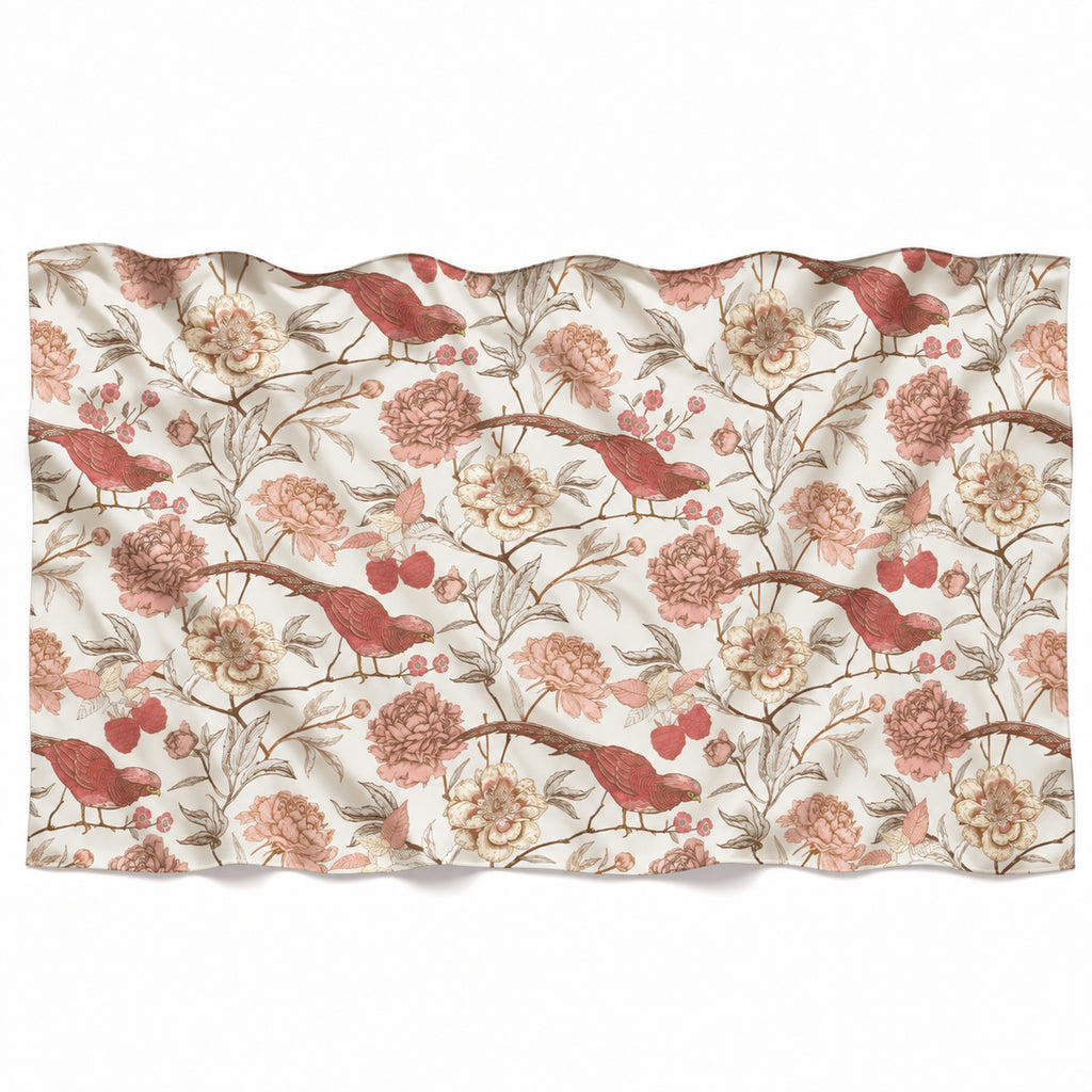 BIRD PARADISE CASHMERE SCARF - OFF WHITE