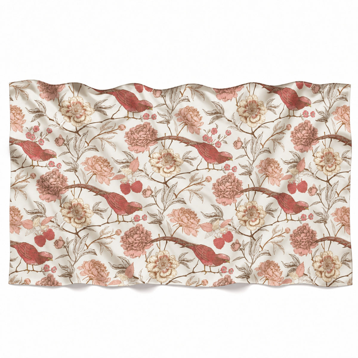 BIRD PARADISE CASHMERE SCARF - OFF WHITE