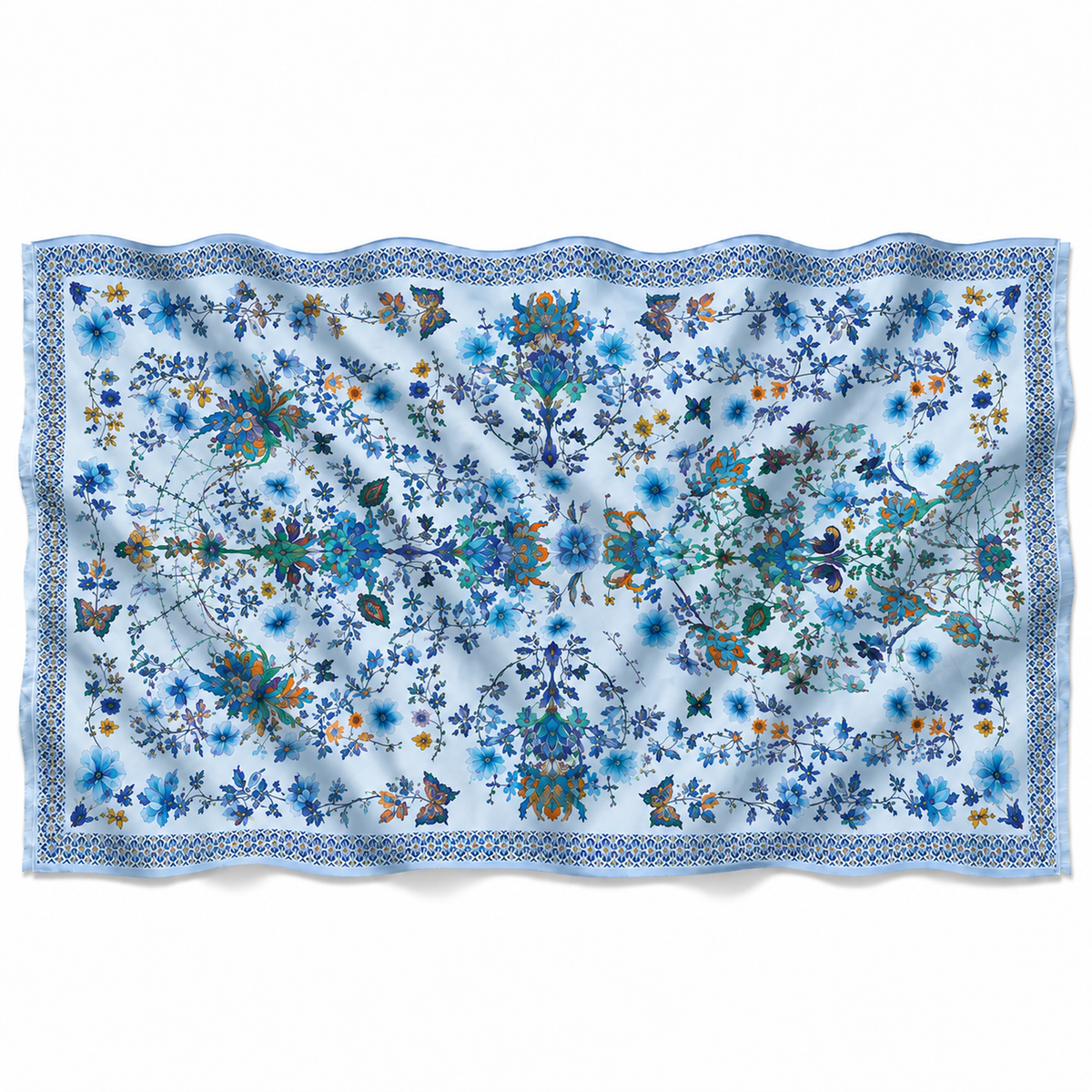 SUMMER CASHMERE SCARF - BLUE