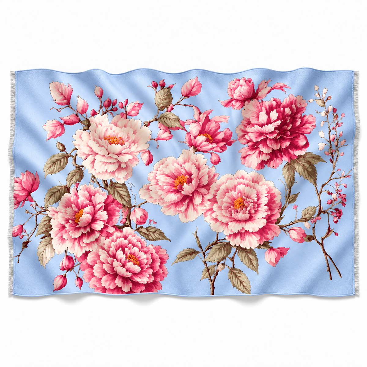 BLUMELLA CASHMERE SCARF - LIGHT BLUE