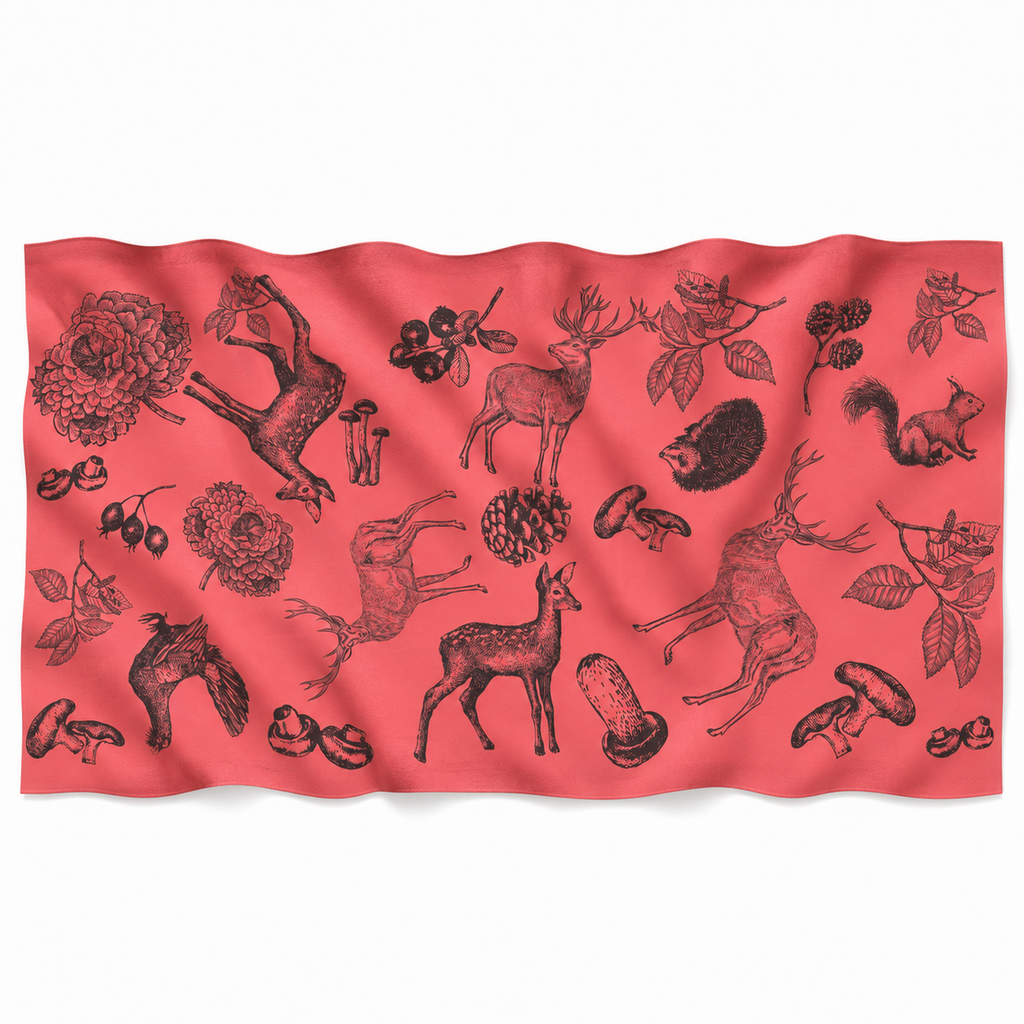 KASTHORI FELTED CASHMERE SCARF - CORAL