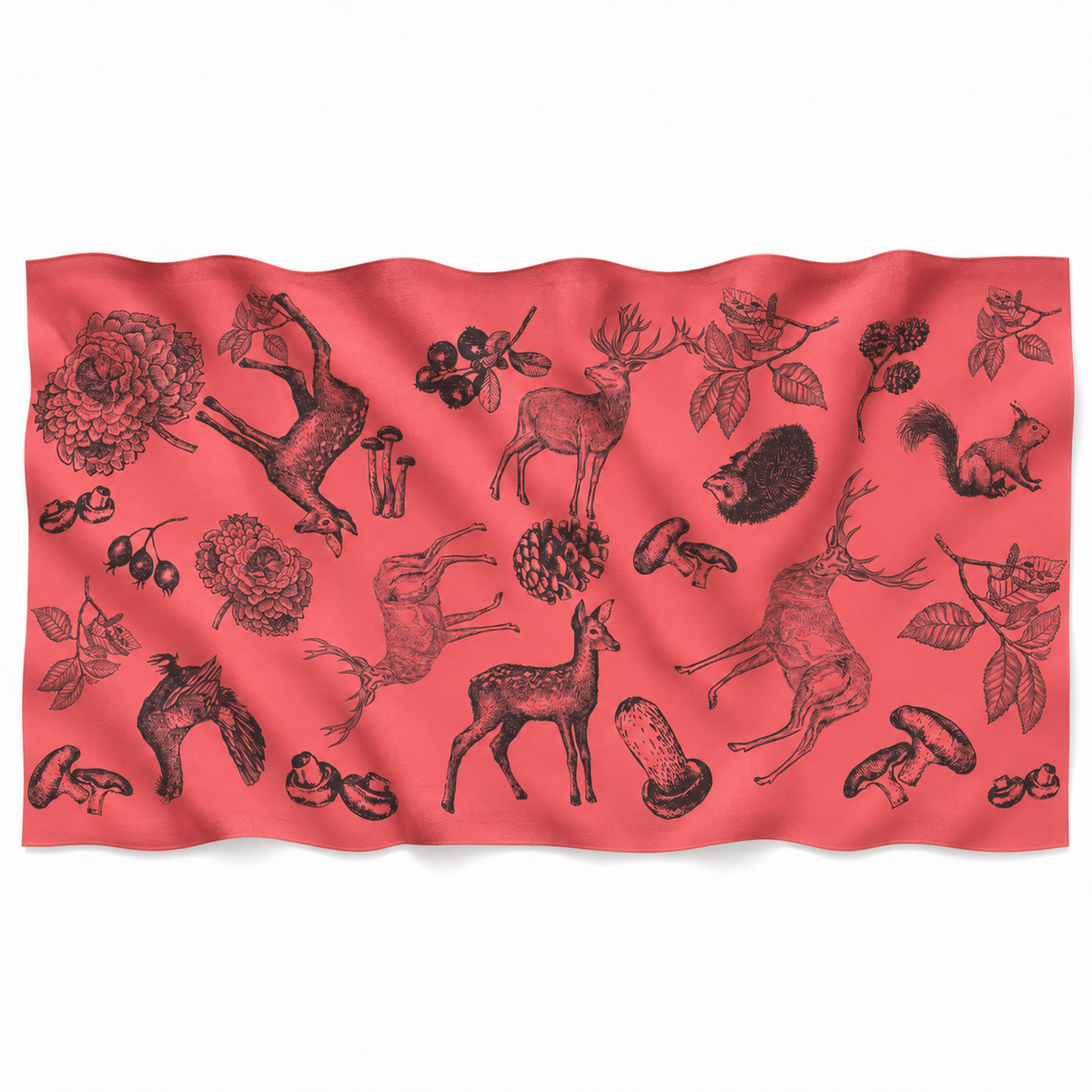 KASTHORI FELTED CASHMERE SCARF - CORAL