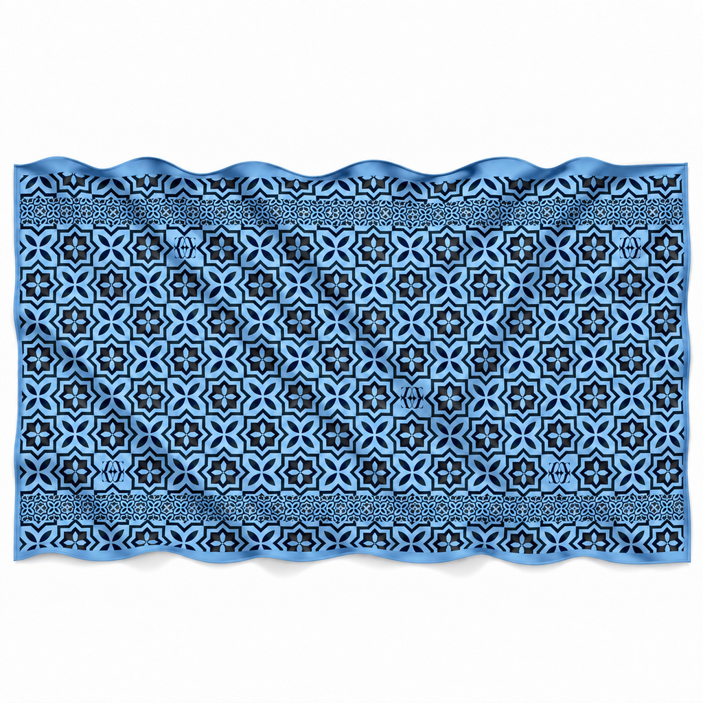 NIZZA FELTED CASHMERE SCARF - BLUE