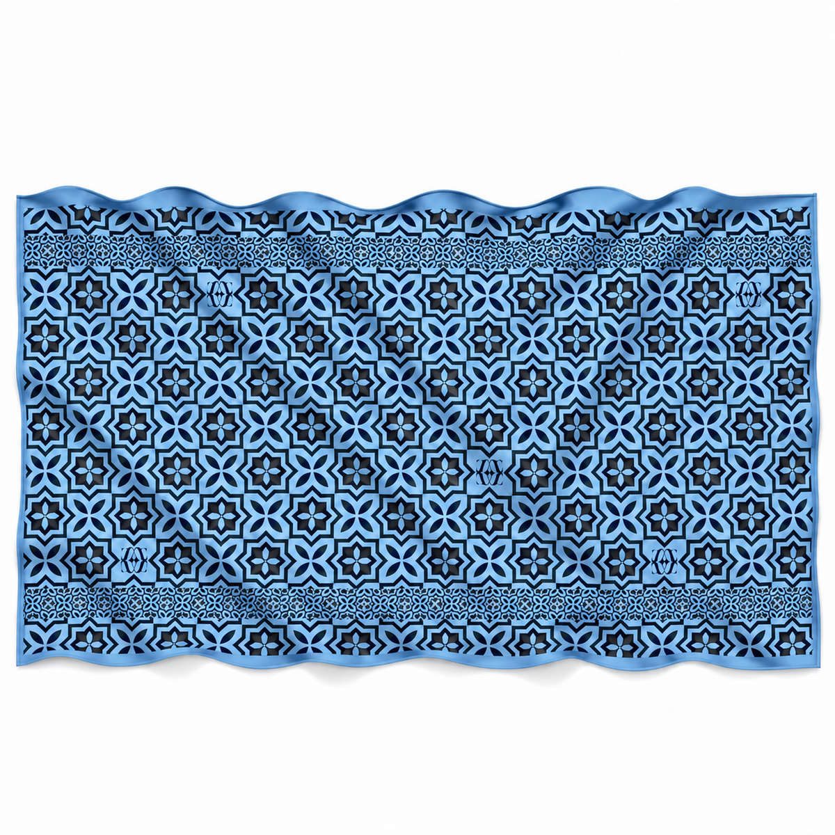 NIZZA FELTED CASHMERE SCARF - BLUE