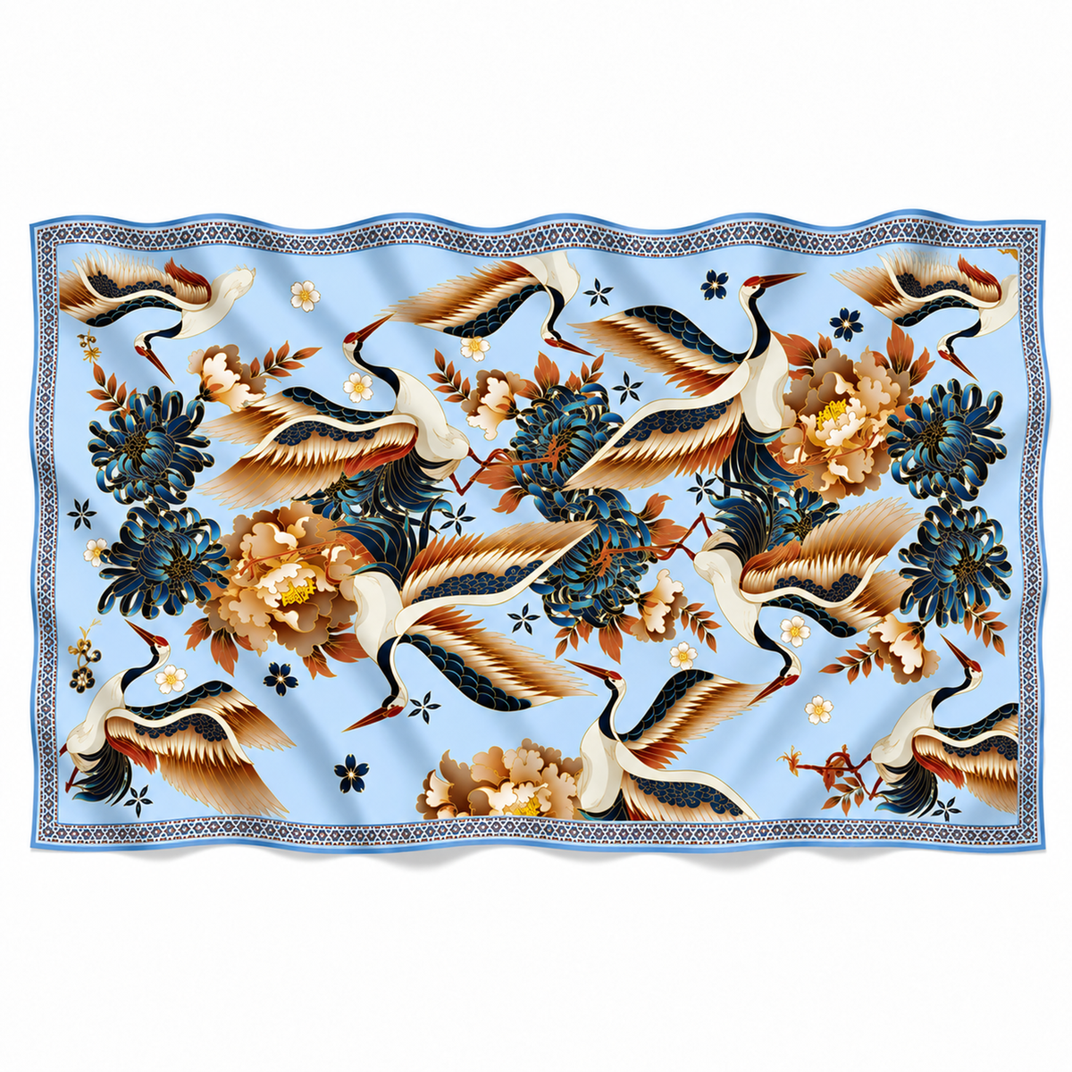 TSURU CASHMERE SCARF - LIGHT BLUE