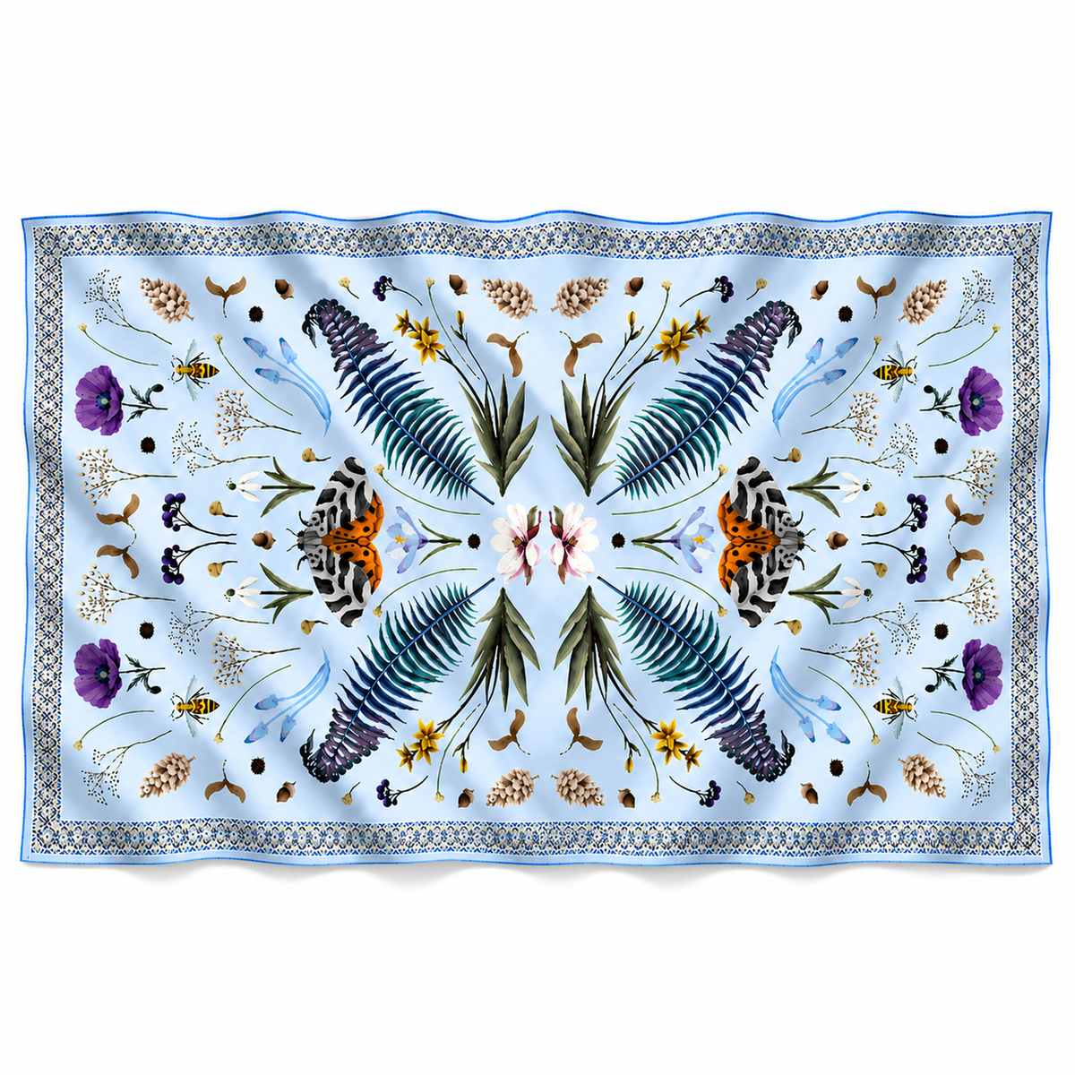 SPRING CASHMERE SCARF - LIGHT BLUE