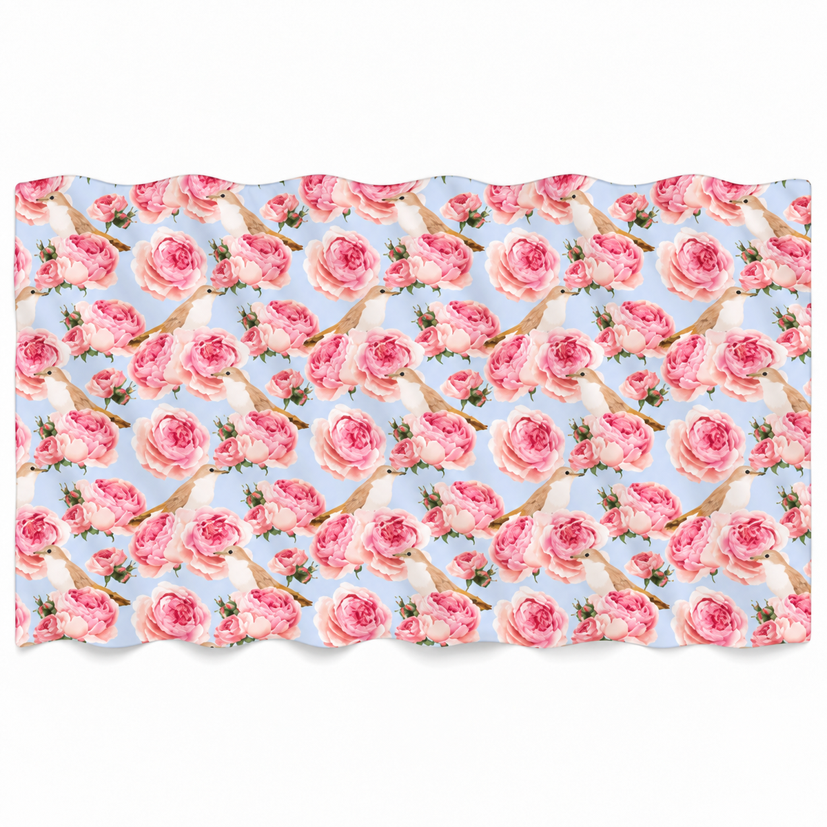 GARDEN CASHMERE SCARF - LIGHT BLUE