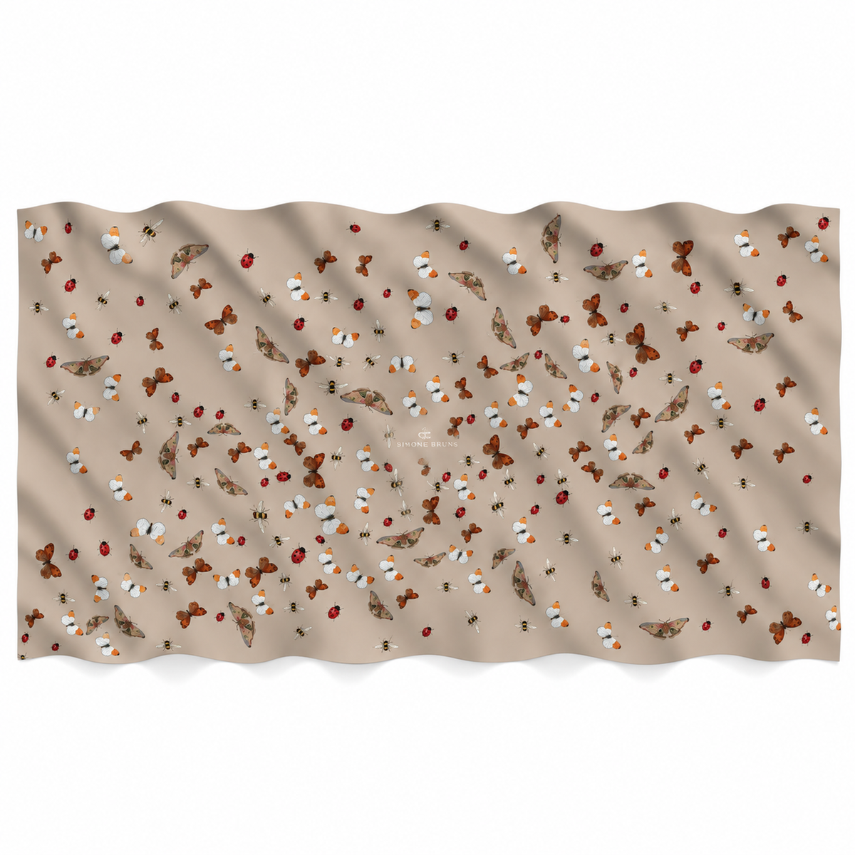 LADYBIRD CASHMERE SCARF - TAUPE
