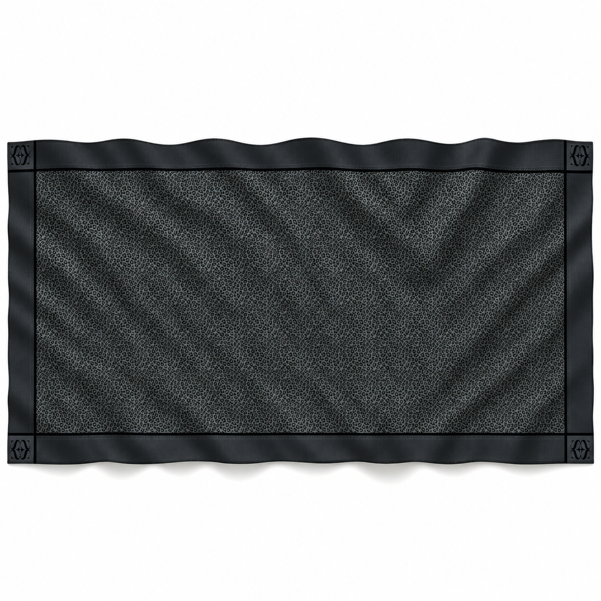 WE LOVE LEO FELTED CASHMERE SCARF - DARK GREY