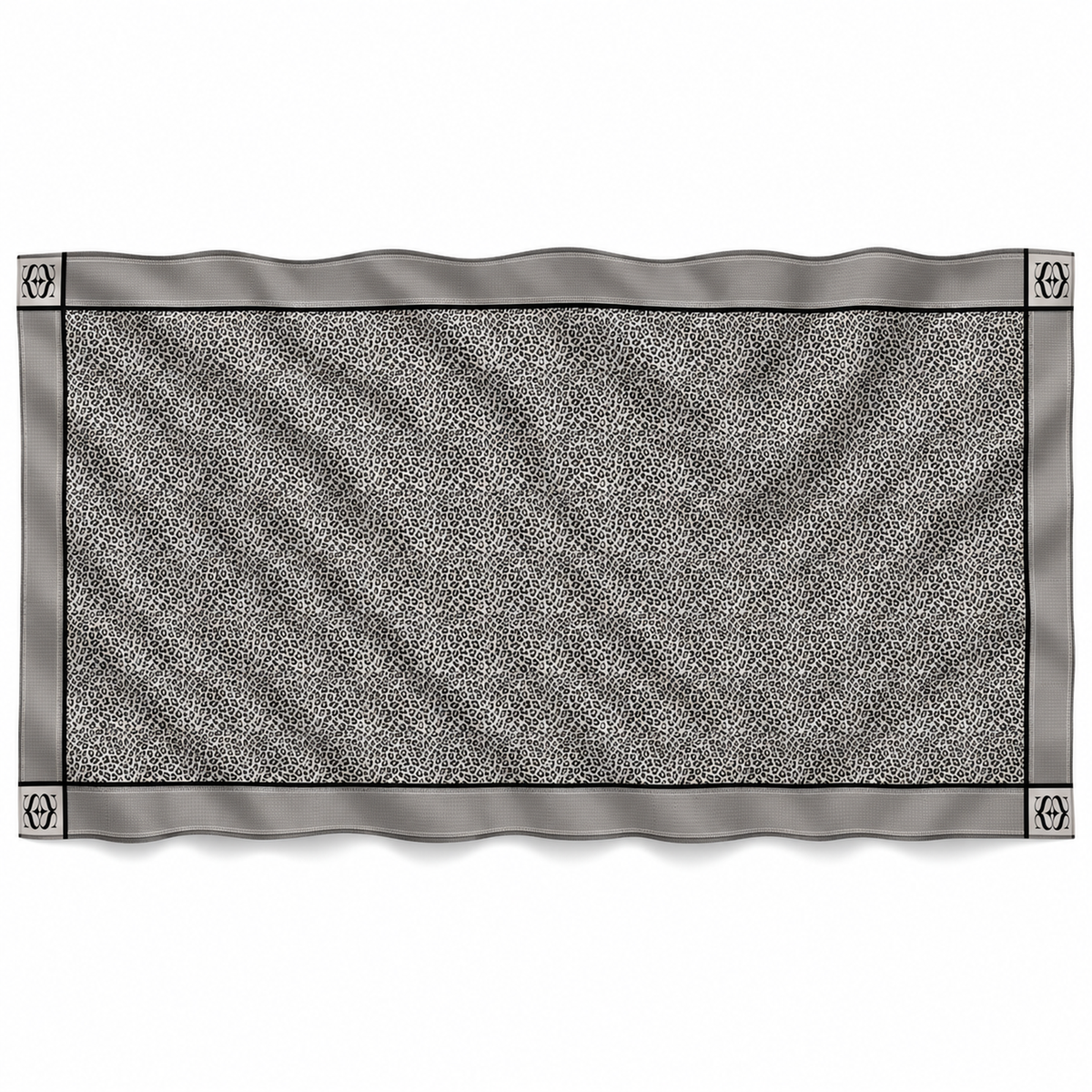 WE LOVE LEO FELTED CASHMERE SCARF - LIGHT GREY