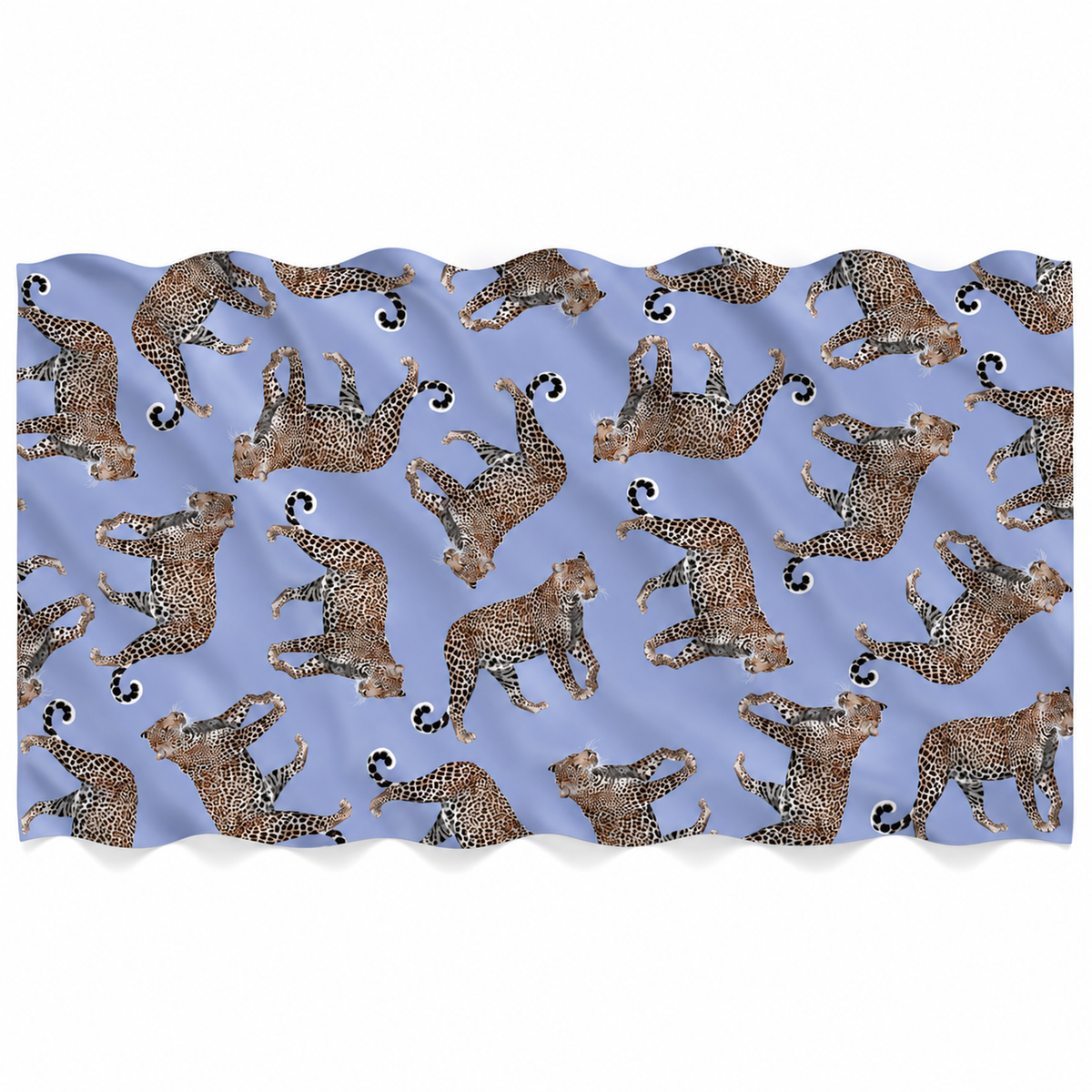 LEOPARD NATURAL CASHMERE SCARF - PURPLE