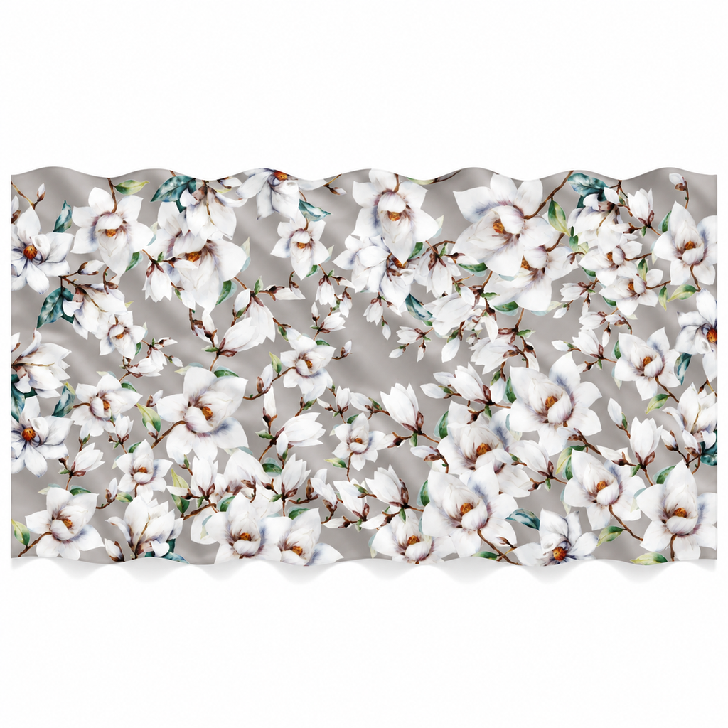 MAGNOLIA CASHMERE SCARF - LIGHT GREY