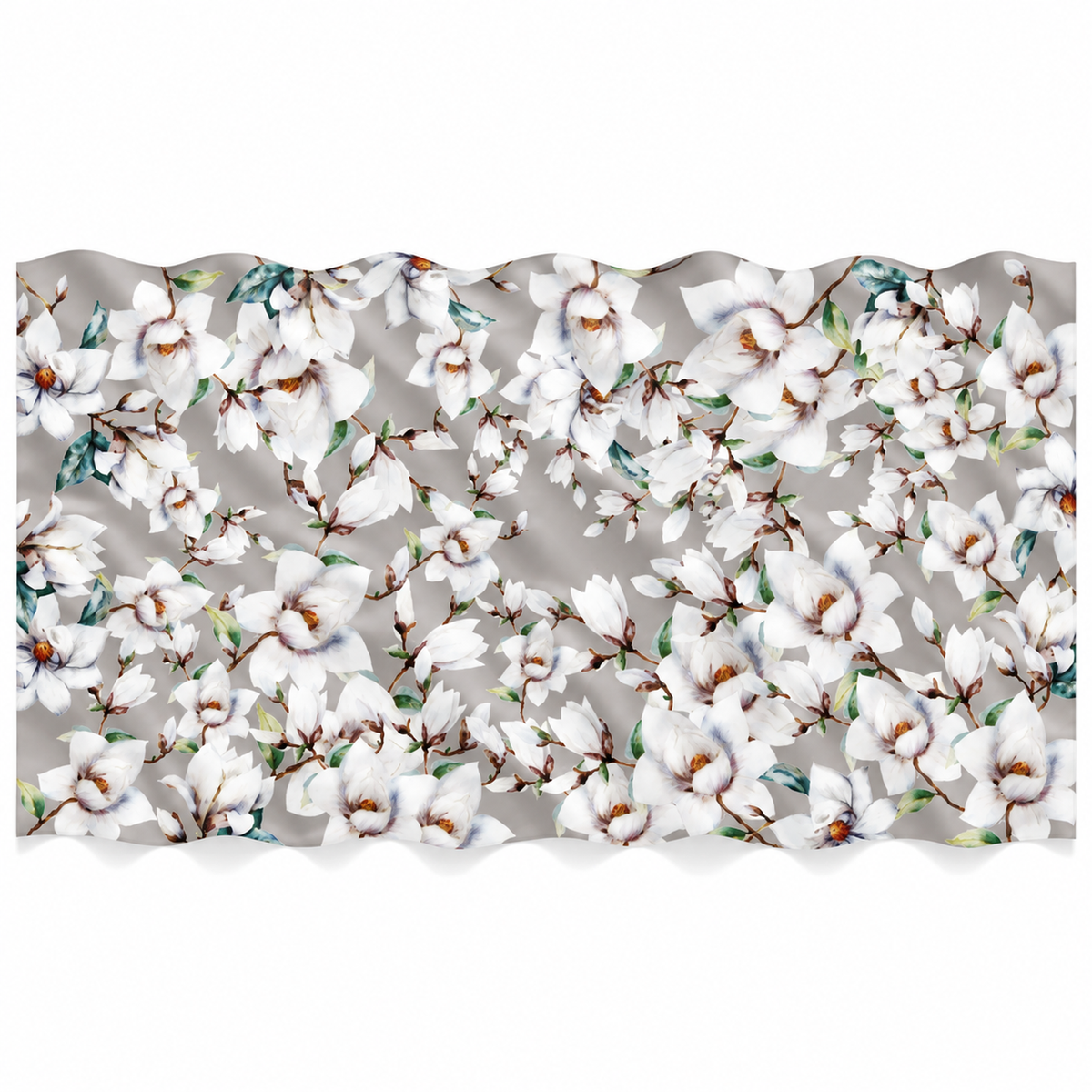 MAGNOLIA CASHMERE SCARF - LIGHT GREY