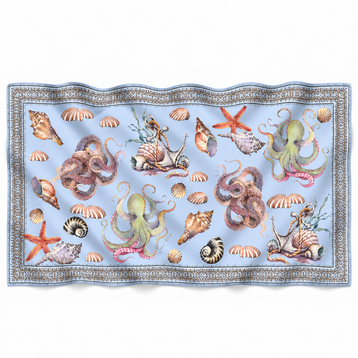 PEARL CASHMERE SCARF - LIGHT BLUE