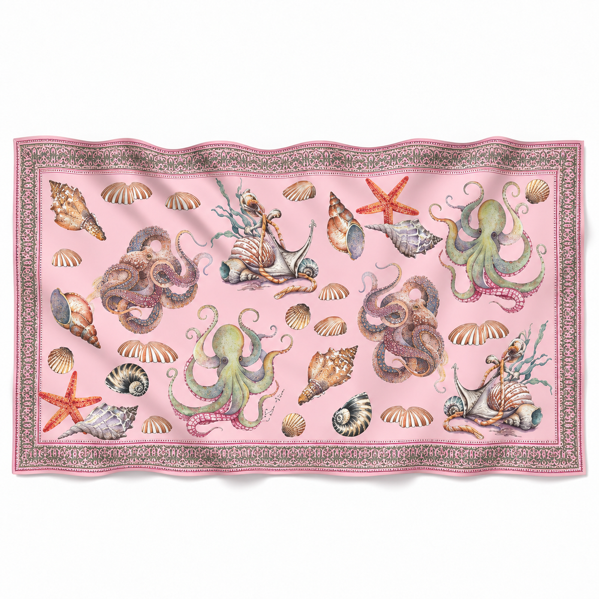 PEARL CASHMERE SCARF - LIGHT ROSE