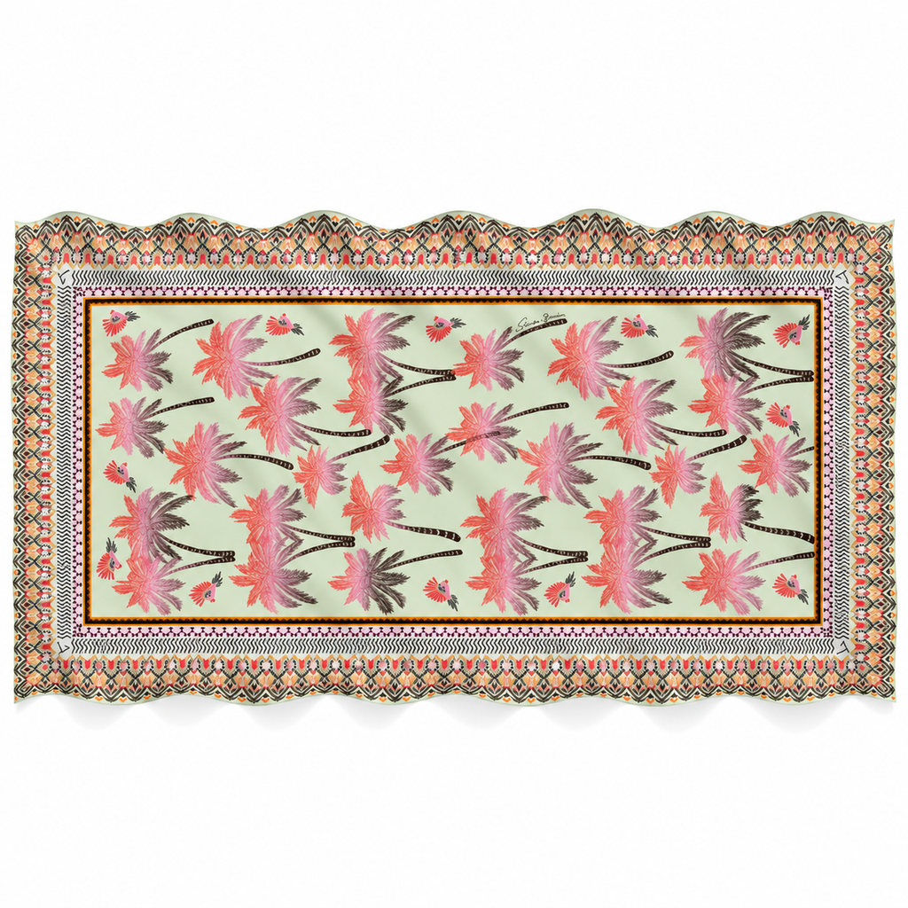 LOTUS CASHMERE SCARF - WHISPER GREEN