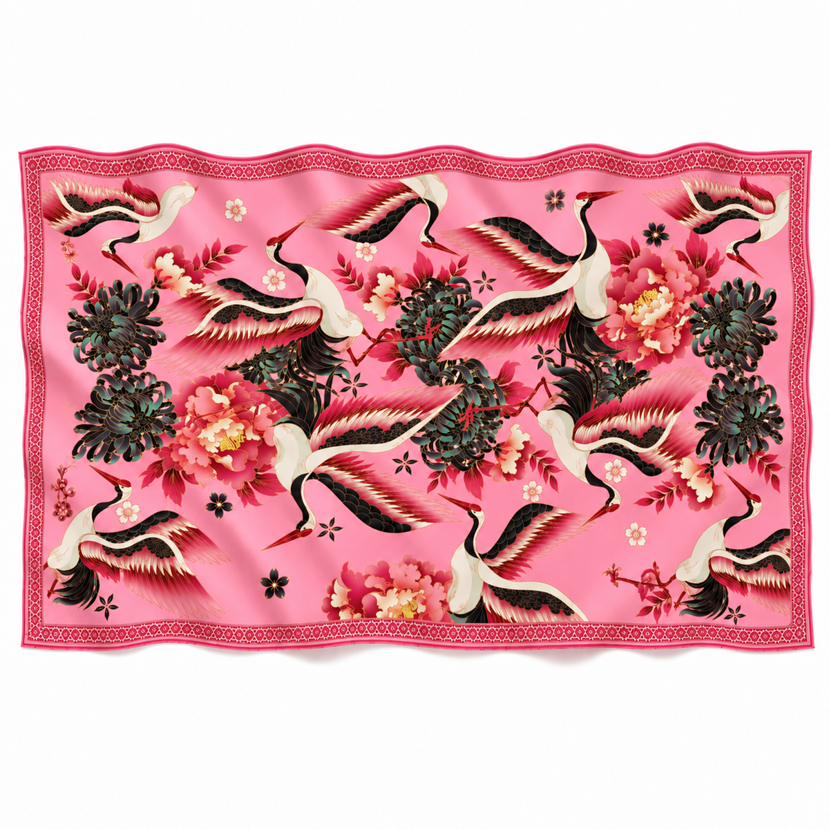 TSURU CASHMERE SCARF - BERRY