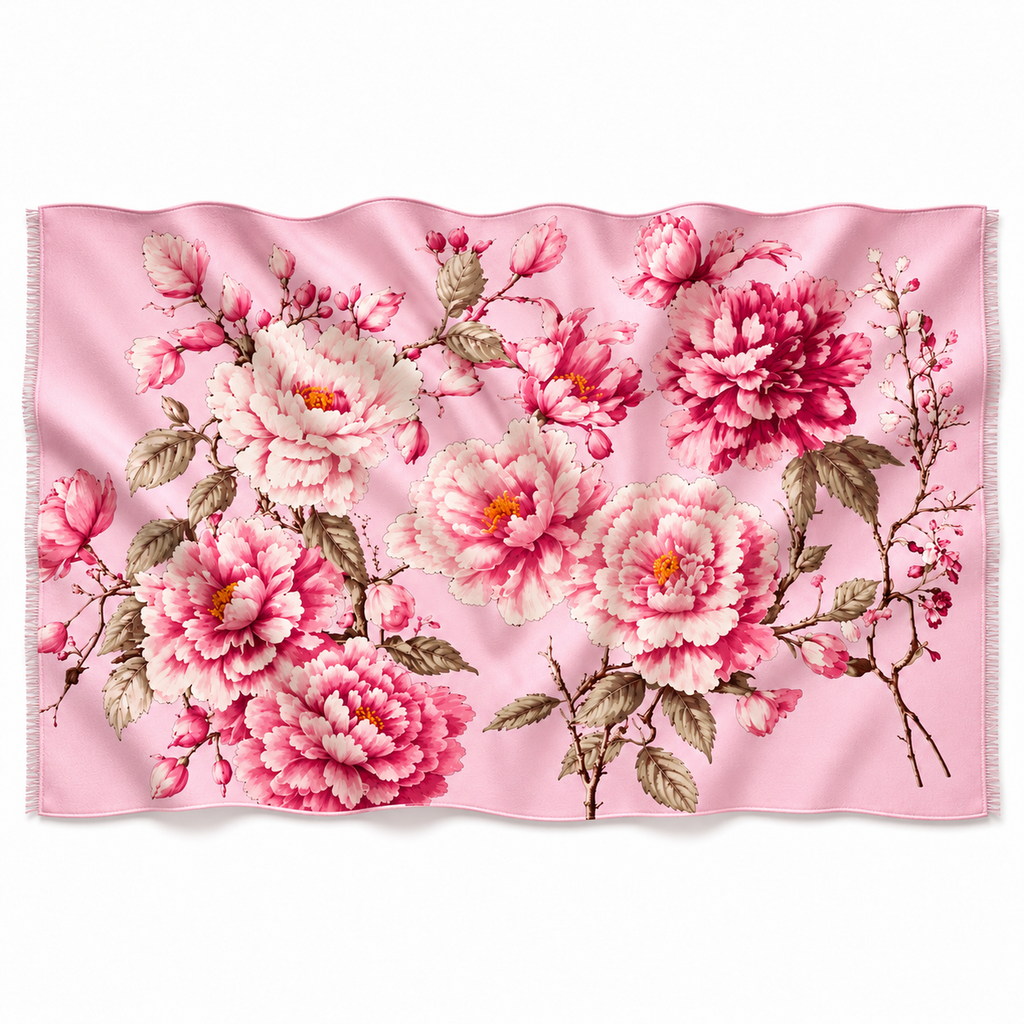 BLUMELLA CASHMERE SCARF - LIGHT ROSE
