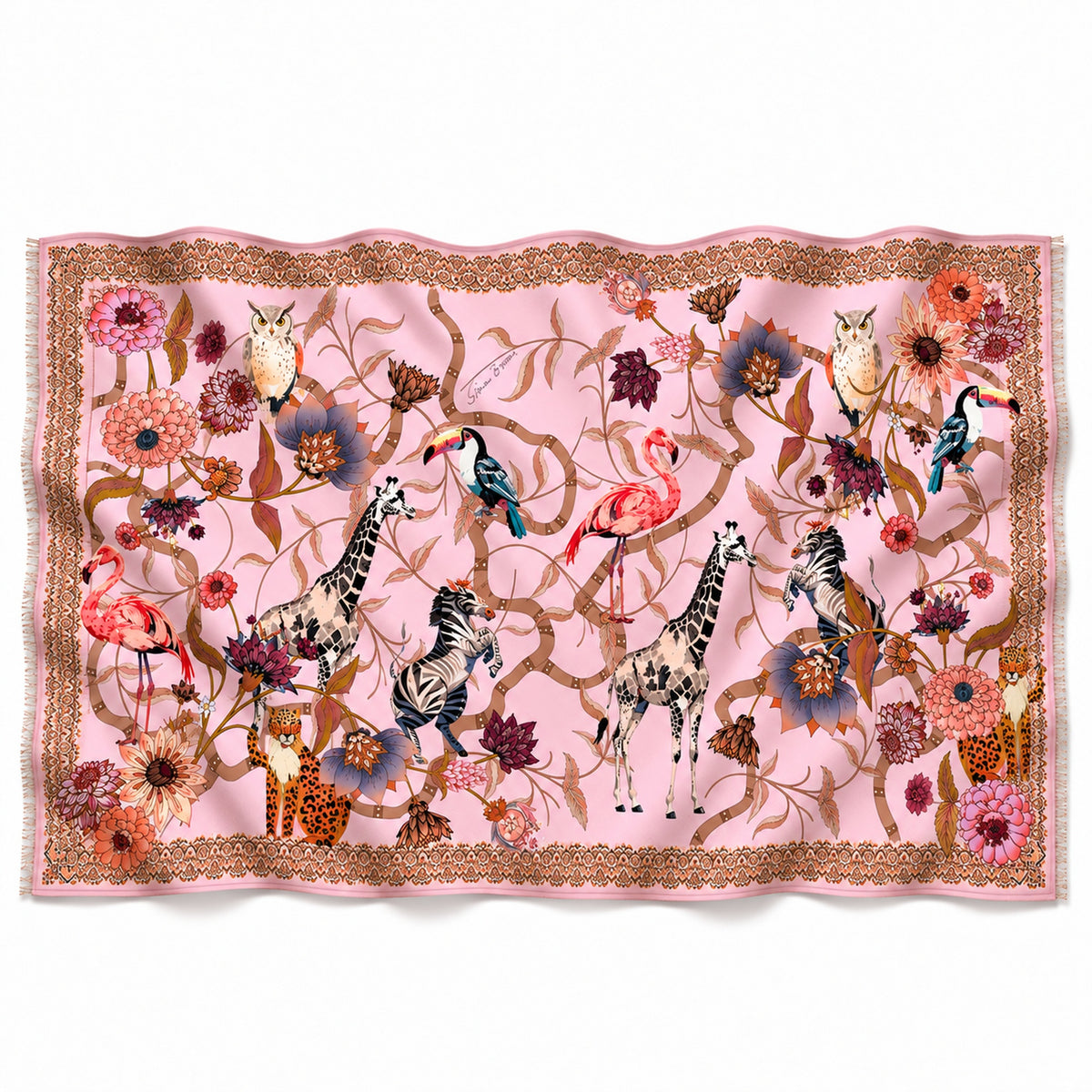 CANOPY CASHMERE SCARF - LIGHT ROSE