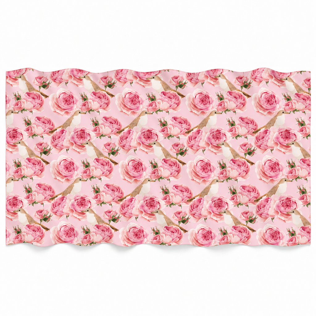 GARDEN CASHMERE SCARF - LIGHT ROSE
