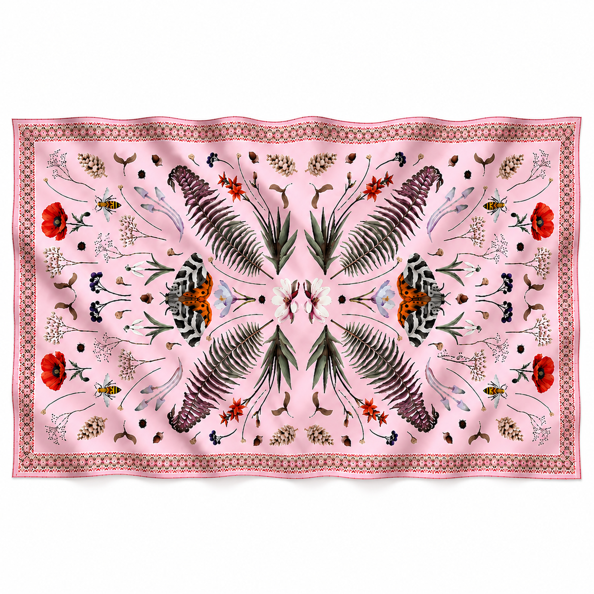 SPRING CASHMERE SCARF - LIGHT ROSE