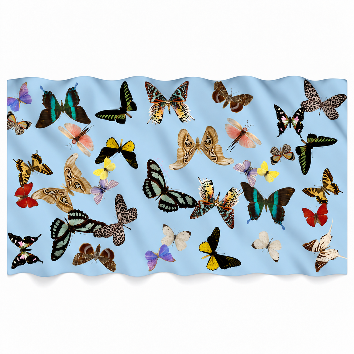 GLOWFLY CASHMERE SCARF - BLUE