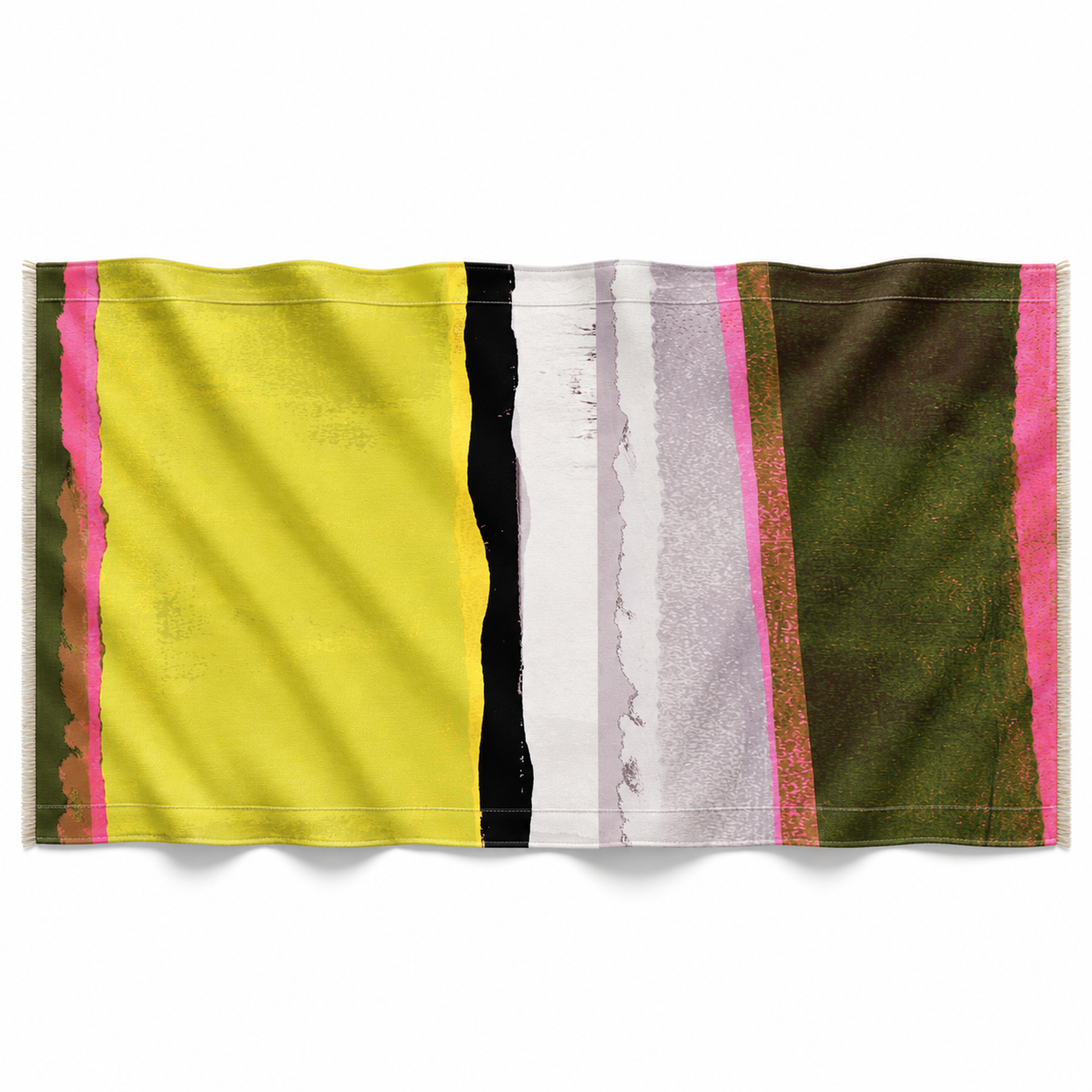 ELFENNIA FELTED SCARF - MAIZE/GREEN