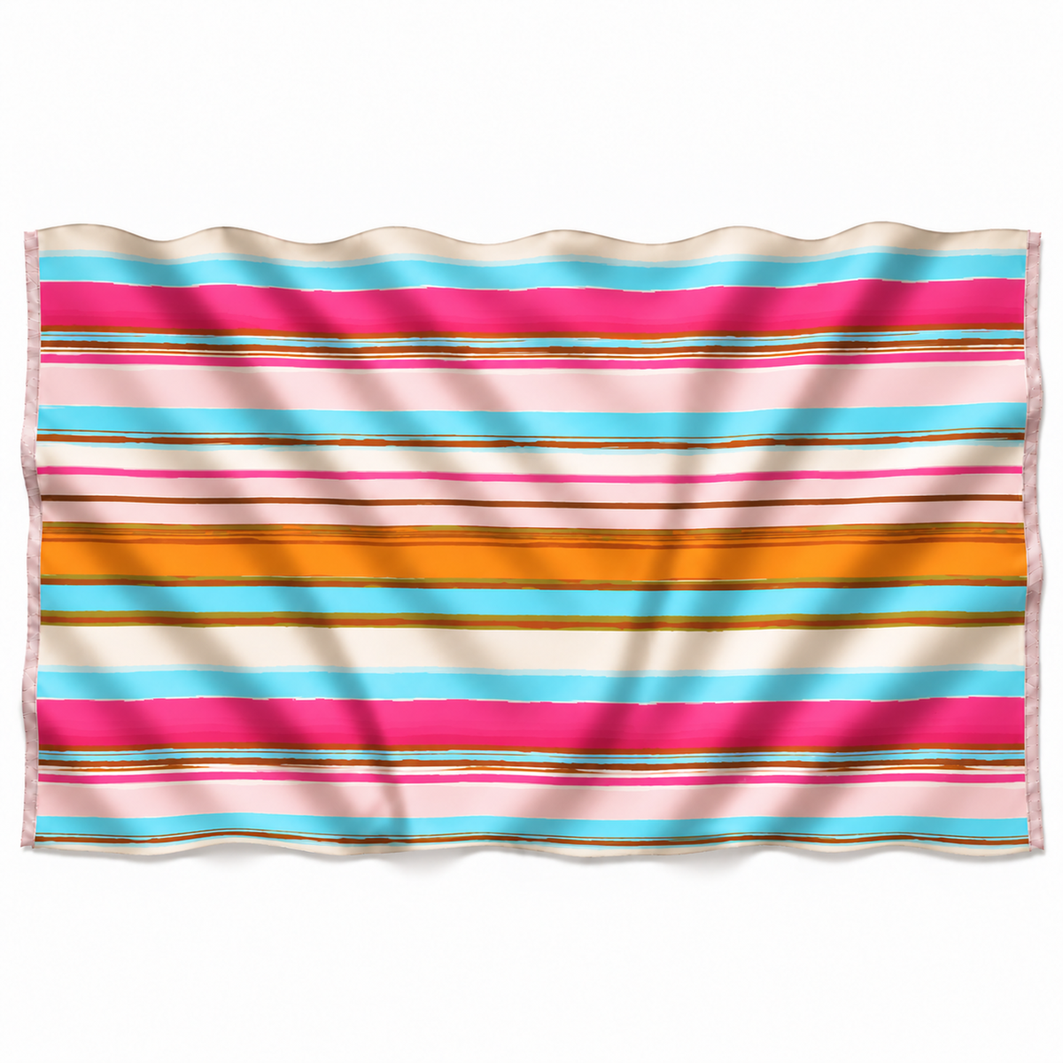 SUMMER STRIPES CASHMERE SCARF - PINK