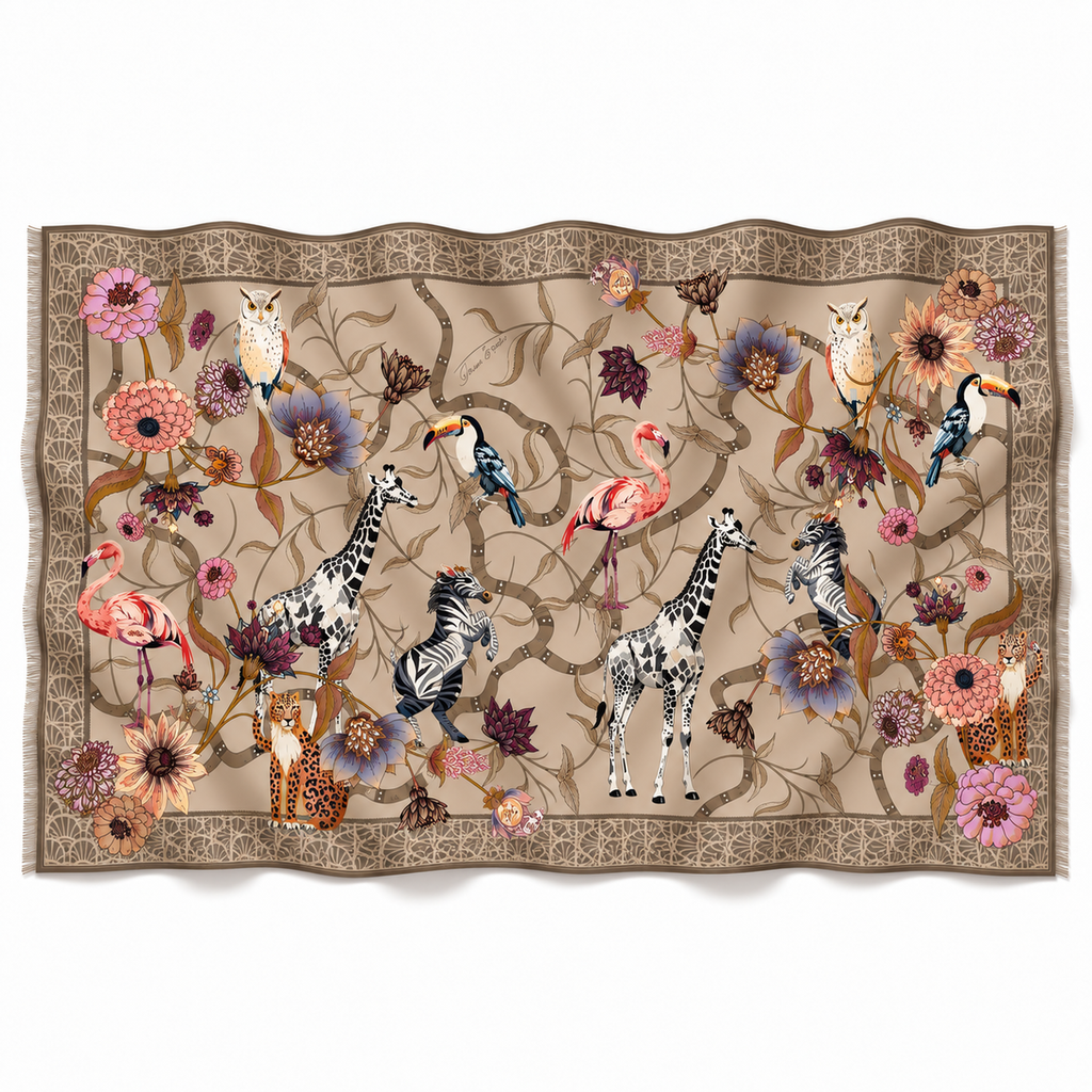 CANOPY CASHMERE SCARF - TAUPE