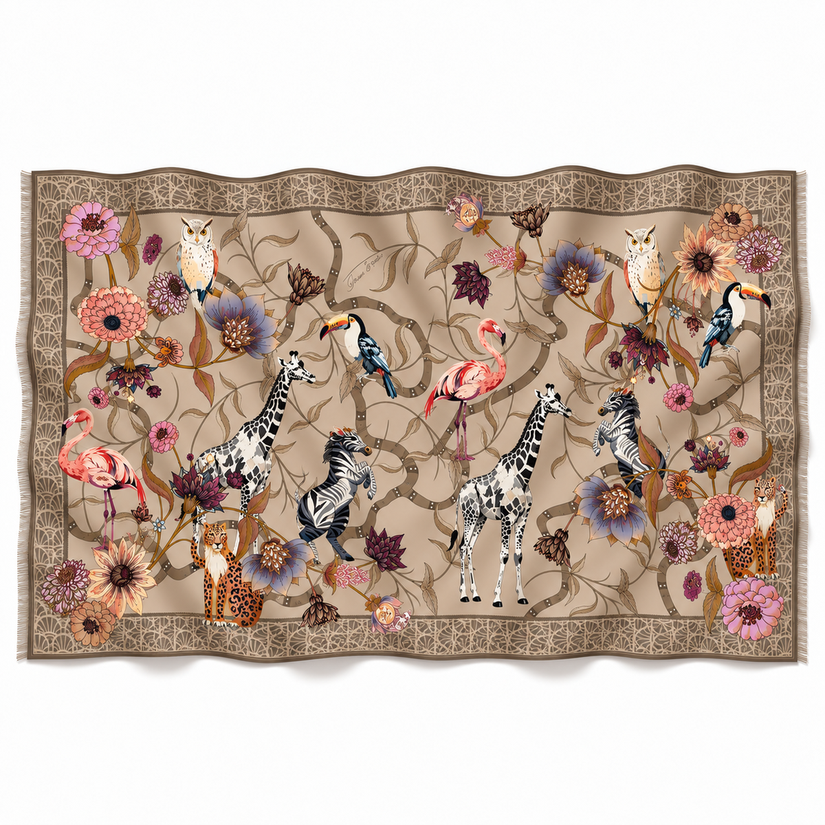 CANOPY CASHMERE SCARF - TAUPE