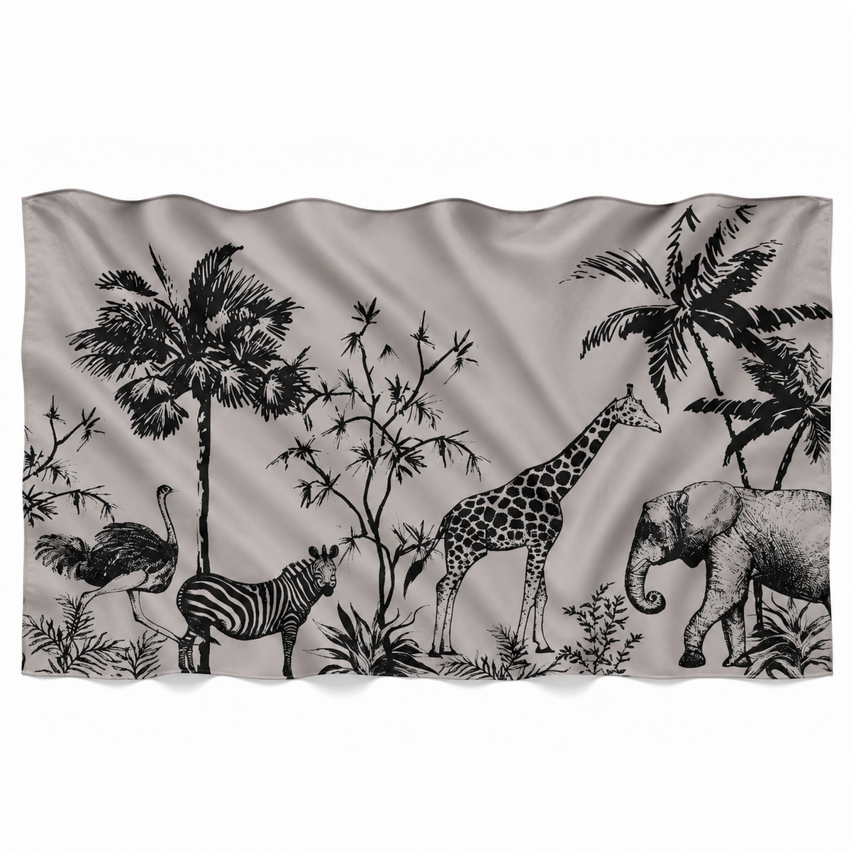 SAFARI FELTED CASHMERE SCARF - HUSKY