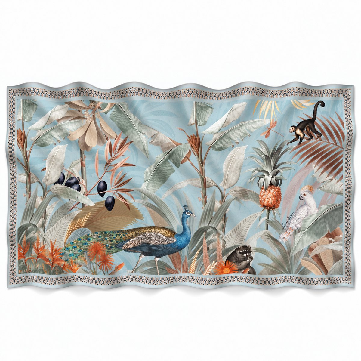 OASIS CASHMERE SCARF - DUSTY BLUE