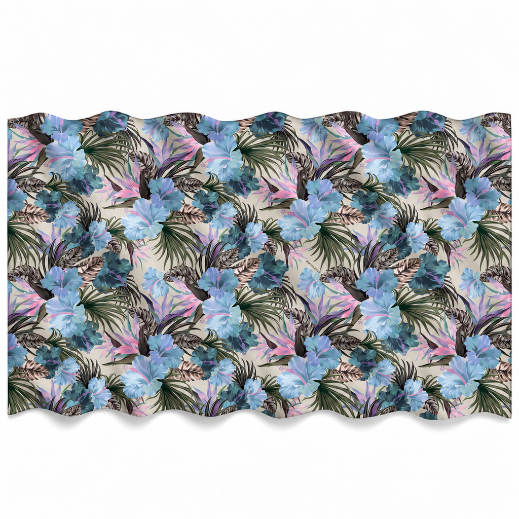 HIBISCUS CASHMERE SCARF - CREME