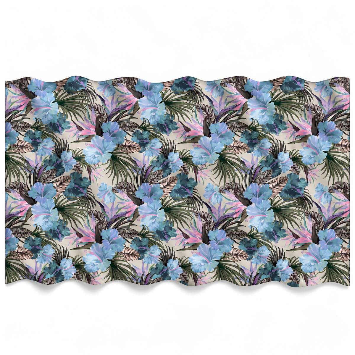 HIBISCUS CASHMERE SCARF - CREME