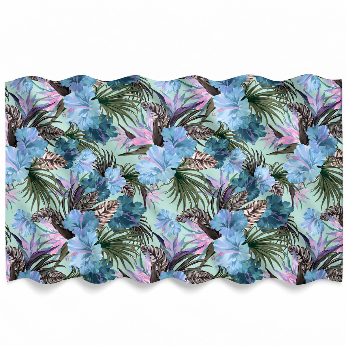 HIBISCUS CASHMERE SCARF - MINT