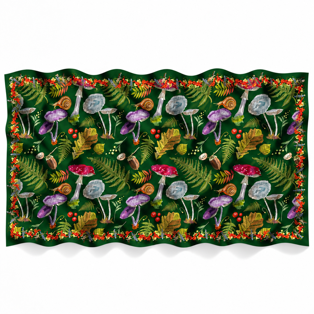 MYKO CASHMERE SCARF - FOREST