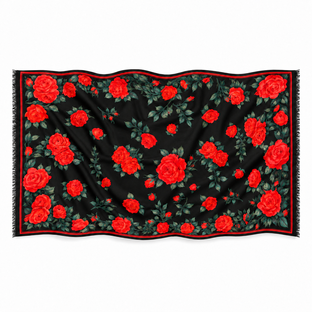 ROSALIA CASHMERE SCARF - DARK GREEN