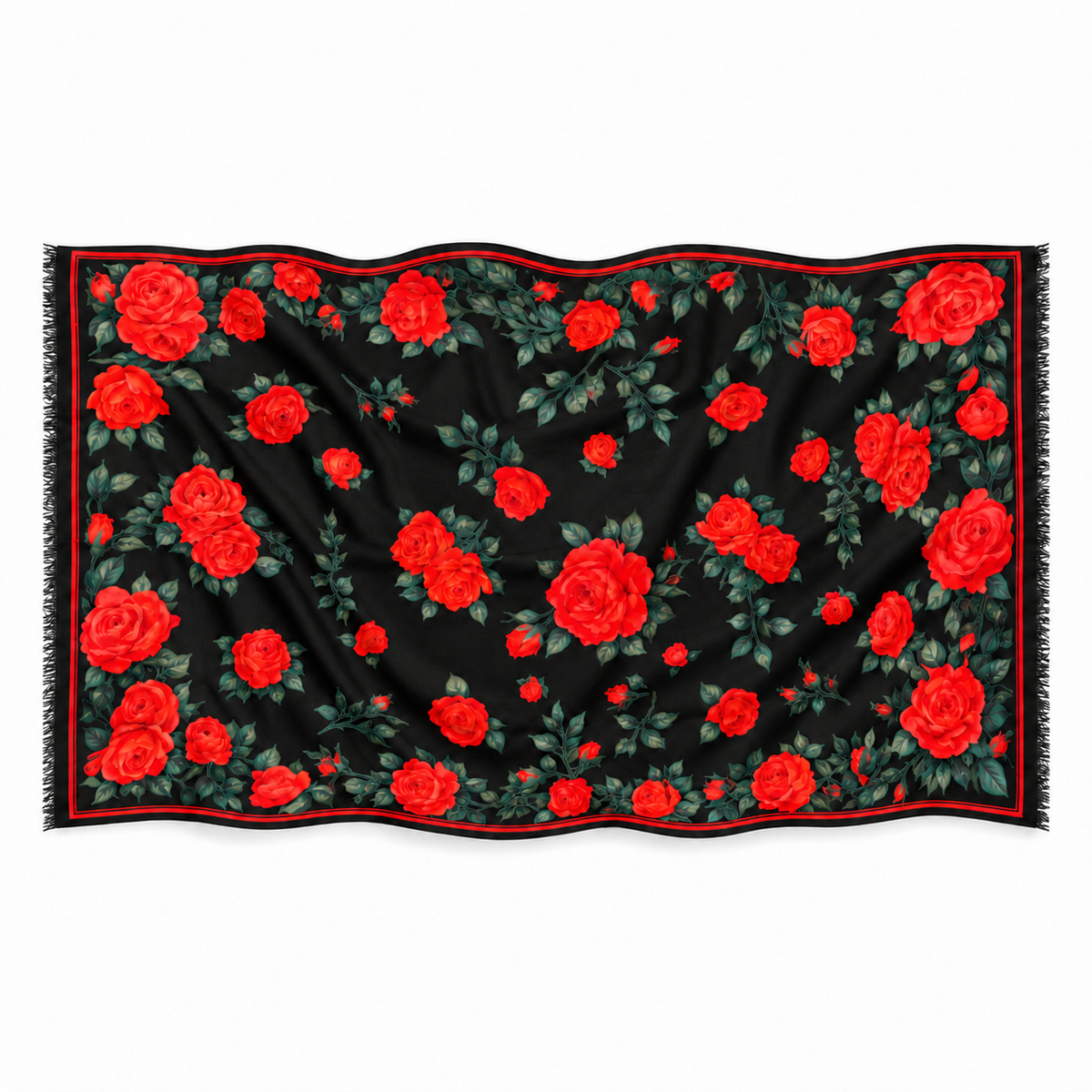 ROSALIA CASHMERE SCARF - DARK GREEN