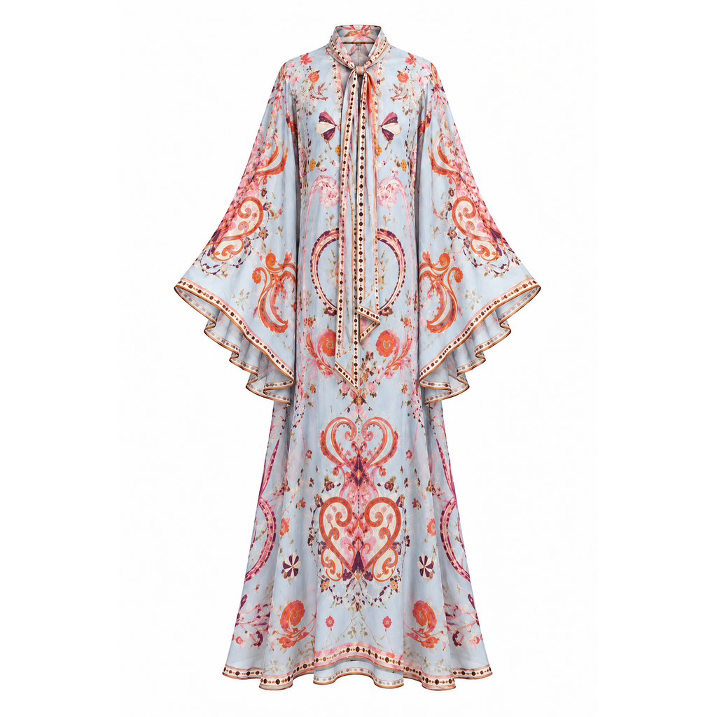 ARABICA PRINCESS DRESS RAMIE - LIGHT BLUE
