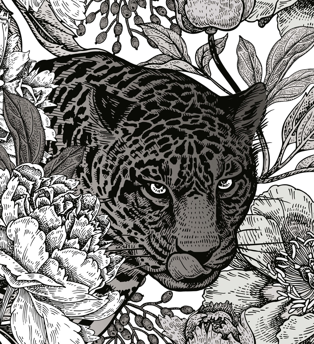 LEO IN FLOWERS SILK TUNIC - OFF-WHITE