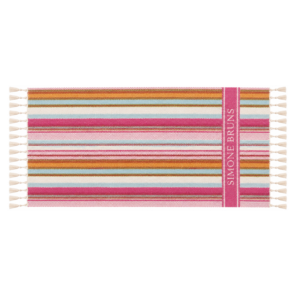 SUMMER STRIPES BEACH TOWEL - PINK